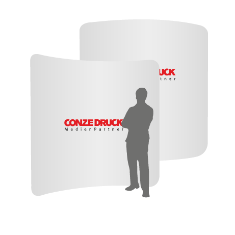 Textilwand ALU | 240er gebogen | beidseitig bedruckt