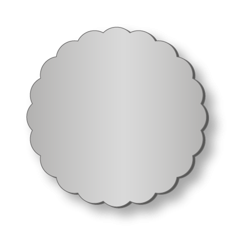 Getränkeuntersetzer aus Airlaid | D 9 cm rund mit Wellenrand | einseitig bedruckt